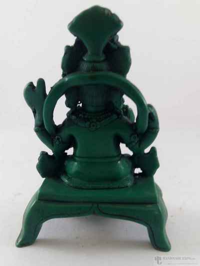 Resin Statue Of Ganesh [green]