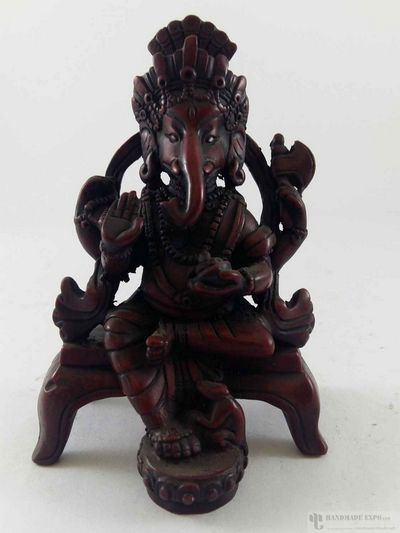 Resin Statue Of Ganesh [red]