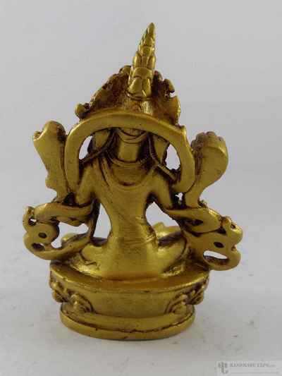 Resin Statue Of Green Tara - Painted [gold]