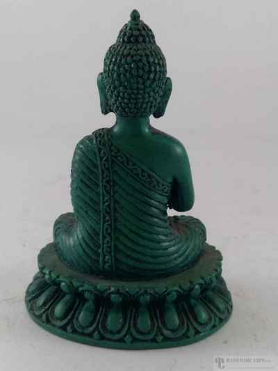 Resin Statue Of Amogshiddhi Buddha [green]