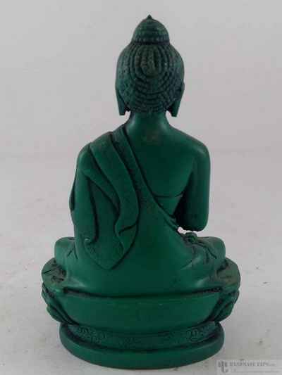 Resin Statue Of Amogshiddhi Buddha [green]