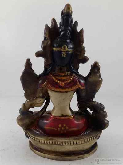 Resin Statue Of White Tara - Painted