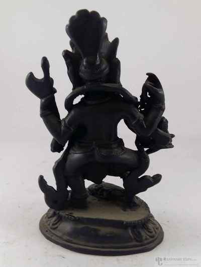 Resin Statue Of Danging Ganesh [black]