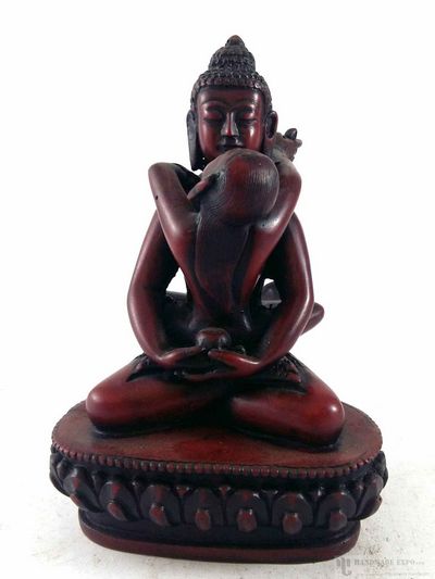 Resin Statue Of Samanthabhadra [buddha Shakti], [red]