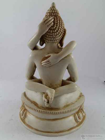 Resin Statue Of Samanthabhadra [buddha Shakti], [white]