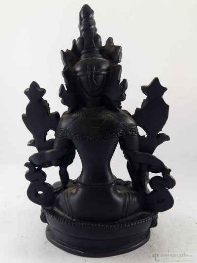 Resin Statue Of White Tara [black]