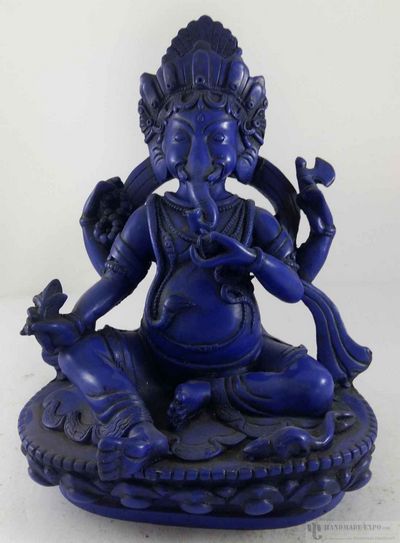 Resin Statue Of Ganesh [blue]