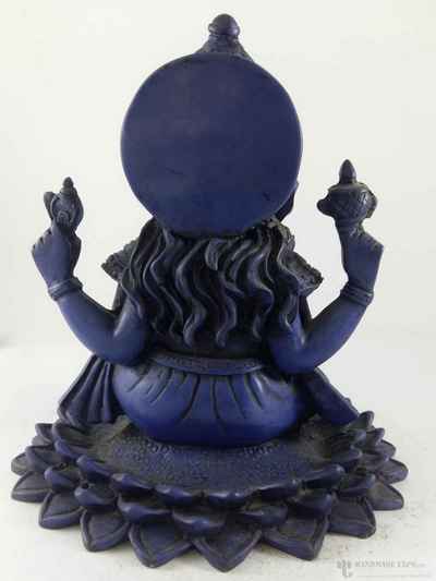 Resin Statue Of Teaching Ganesh [blue]