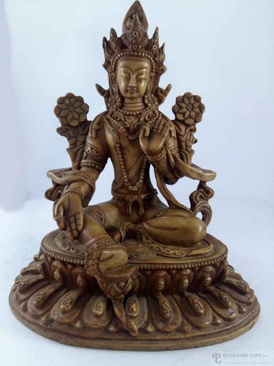 Resin Statue Of Green Tara [white]