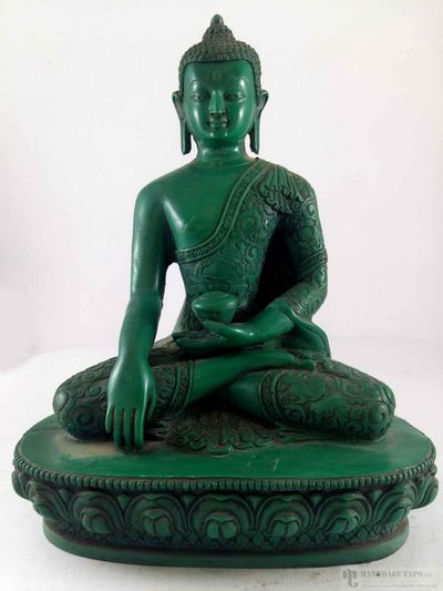 Resin Statue Of Shakyamuni Buddha [green]