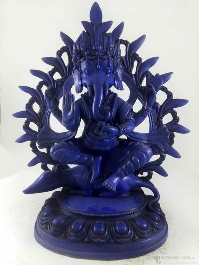 Resin Statue Of Ganesh [blue]