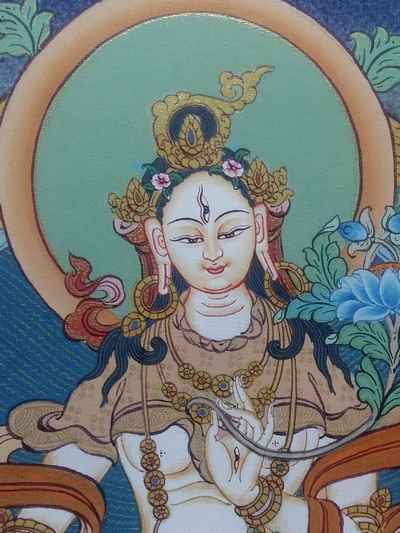 Tibetan Thangka White Tara [hq], [real Gold]