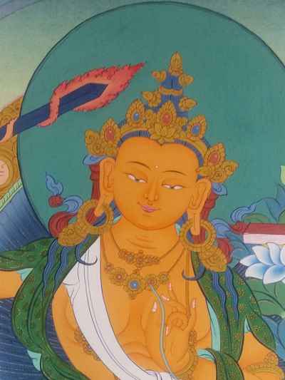 Tibetan Thangka Manjushri [real Gold]