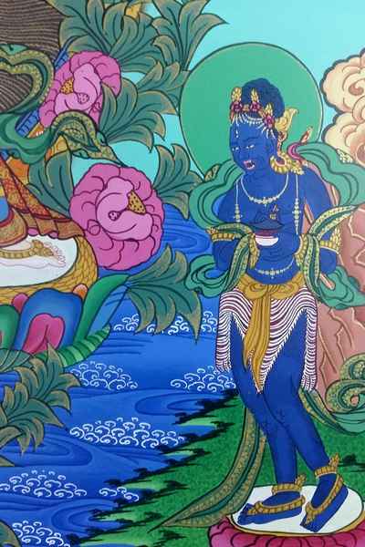 Tibetan Thangka Standing White Tara