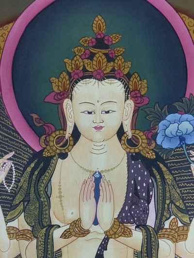 Tibetan Thangka Chenrezig [avalokitesvara]