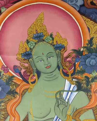 Tibetan Thangka Green Tara