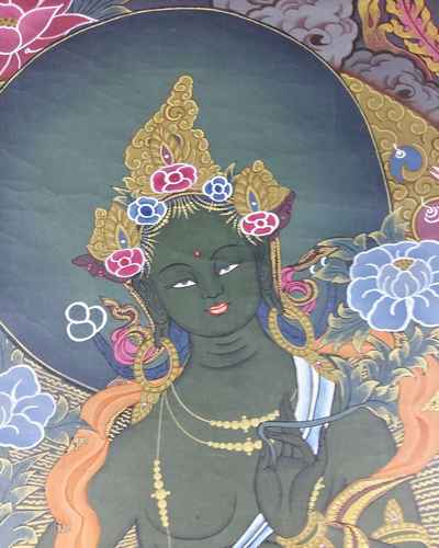 Tibetan Thangka Green Tara