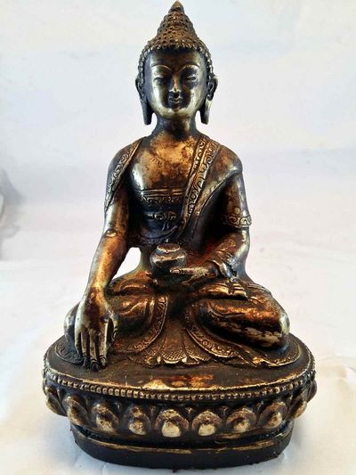 Shakyamuni Buddha Statue - Antique Finishing Full Gold Plated