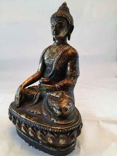 Shakyamuni Buddha Statue - Antique Finishing Full Gold Plated