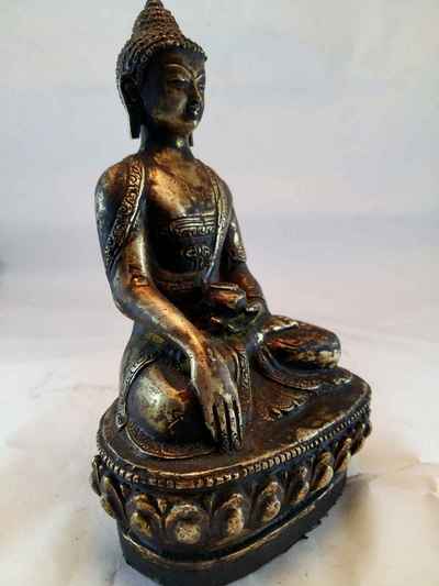 Shakyamuni Buddha Statue - Antique Finishing Full Gold Plated