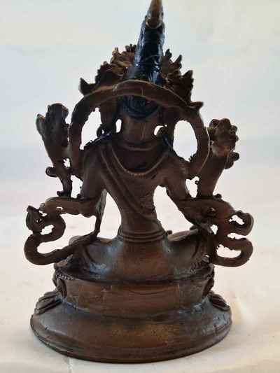 Small Green Tara Statue- Oxidized