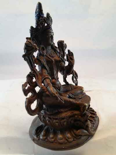 Small Green Tara Statue- Oxidized