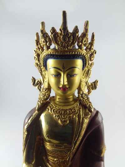 Statue [partly Fire Gold Plated], [painted Face]