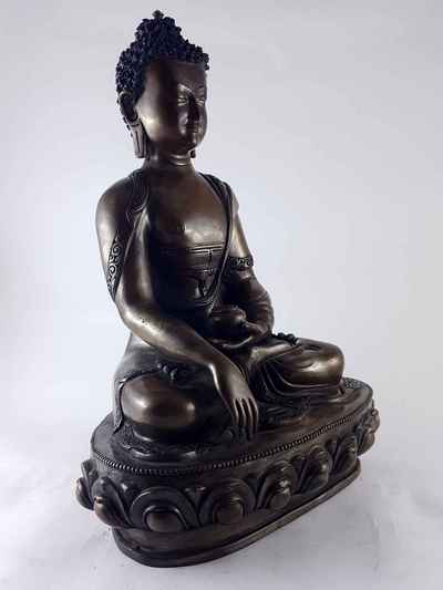 Shakyamuni Buddha Statue - Copper Oxidized