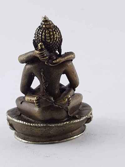 Samantabhadra Statue [silver Plated], [oxidized]