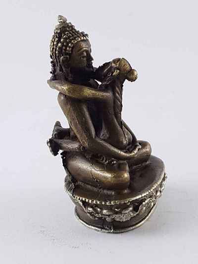 Samantabhadra Statue [silver Plated], [oxidized]