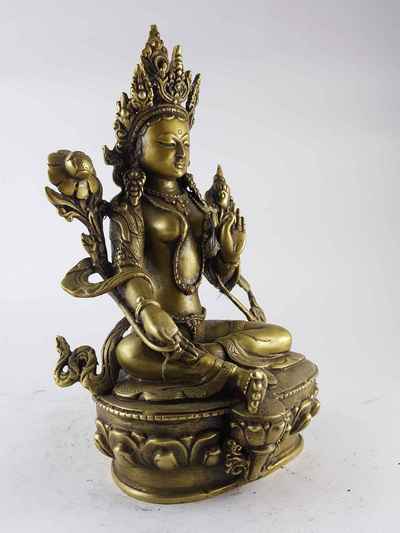 Brass Green Tara High Quality Statue