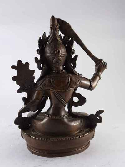 Antique Copper Manjushri Statue