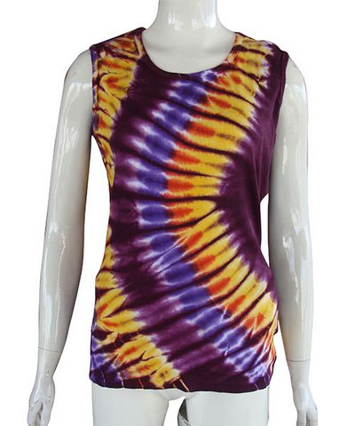 Cotton Hand Tie Dye T Shirt [sleeveless]