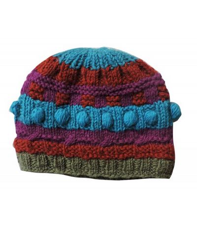 Woolen Caps [hand Knitted], [fleece Lining]