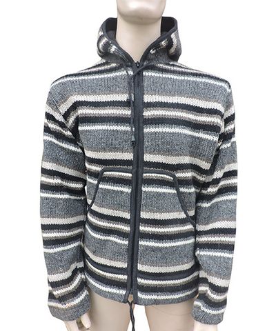 Woolen Jacket [hand Knitted], [fleece Lining]