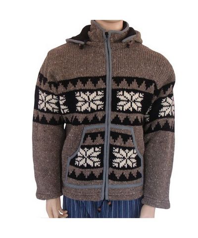 Woolen Jacket [hand Knitted], [fleece Lining]