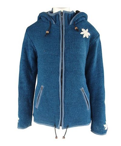 Woolen Jacket [hand Knitted], [fleece Lining]