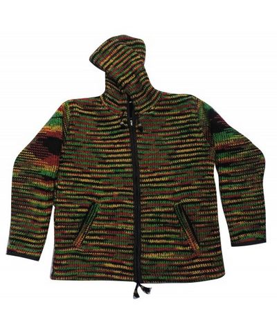 Woolen Jacket [hand Knitted], [fleece Lining]