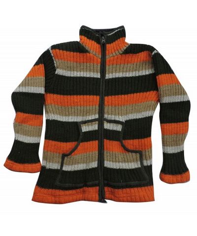 Woolen Jacket [hand Knitted], [fleece Lining]