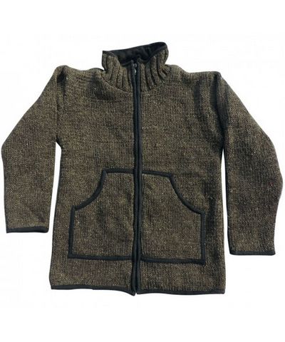 Woolen Jacket [hand Knitted], [fleece Lining]