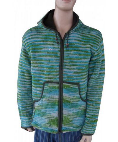 Woolen Jacket [hand Knitted], [fleece Lining]