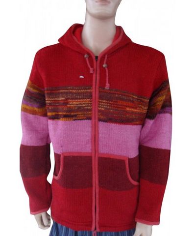 Woolen Jacket [hand Knitted], [fleece Lining]