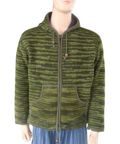 Woolen Jacket [hand Knitted], [fleece Lining]