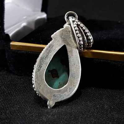 Tibetan Tourquise Handmade Silver Pendant