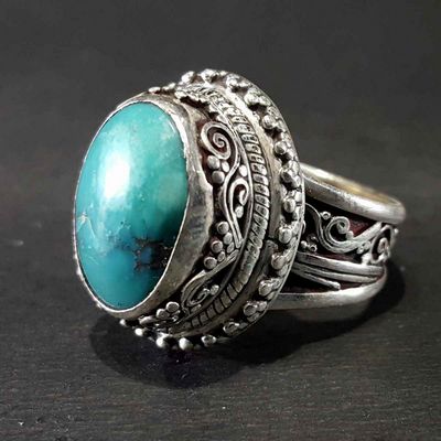 Tibetan Tourquise Silver Handmade Ring