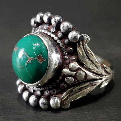 Tibetan Tourquise Silver Handmade Ring