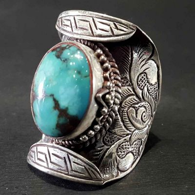 Tibetan Tourquise Silver Handmade Ring