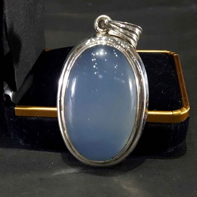 Blue Onyx Handmade Silver Pendant