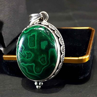 Malakite Handmade Silver Pendant