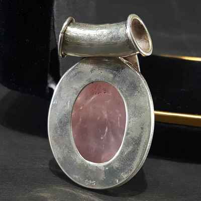 Rose Quartz Handmade Silver Pendant